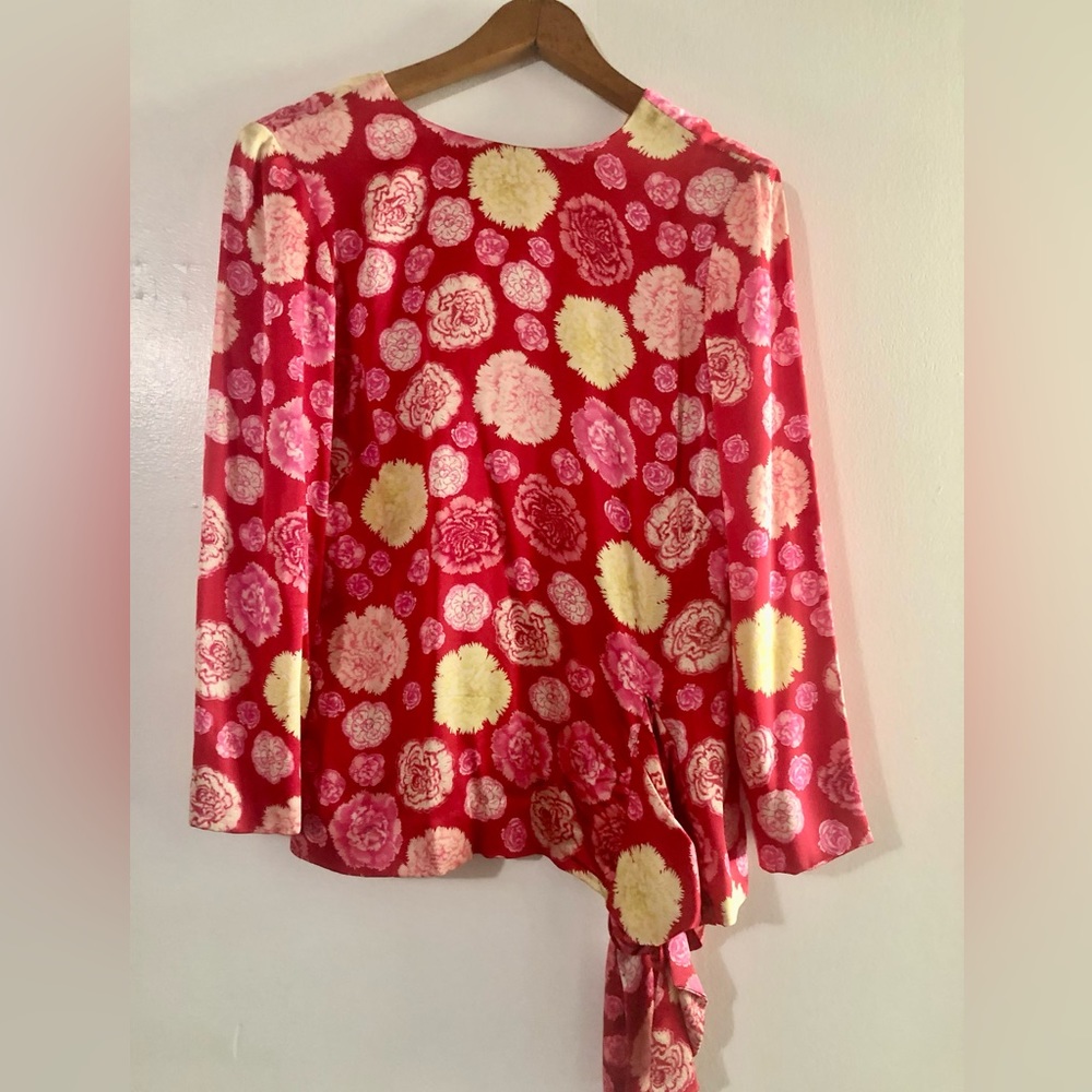 Vintage 1960 Jeane eddy rose shirt! Silk size medium
